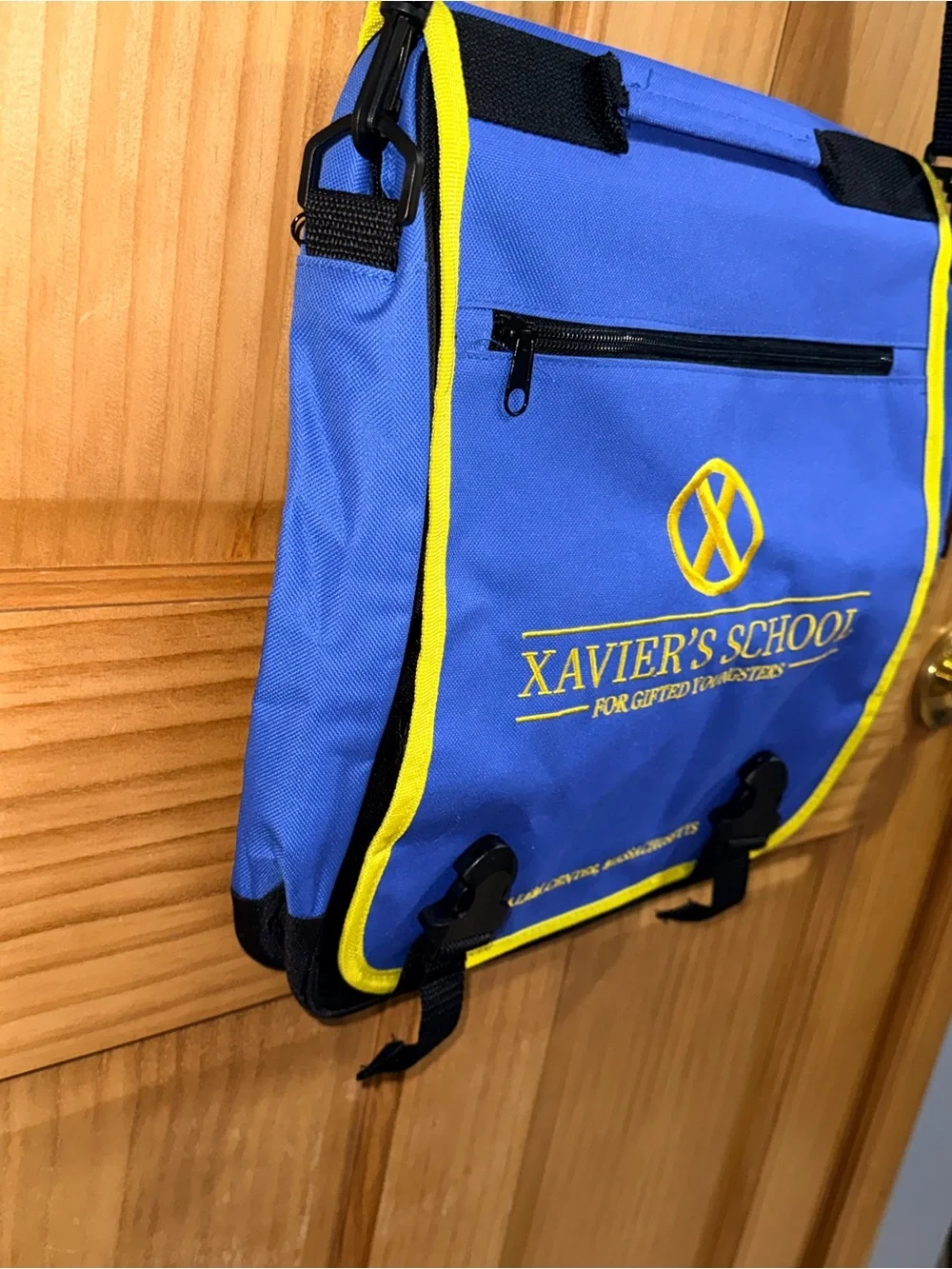 NWOT Loot Crate Blue & Yellow Xavier's School Messenger Bag -14.5x13x4